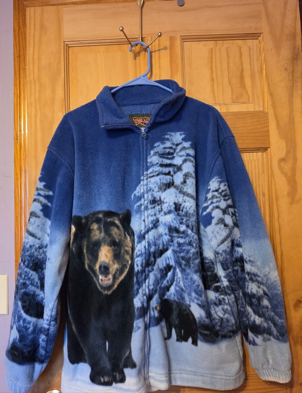 TrailCrest "Wildkind" Grizzly Bear All-Over Print Fleece Jacket